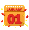 01 January Calendar