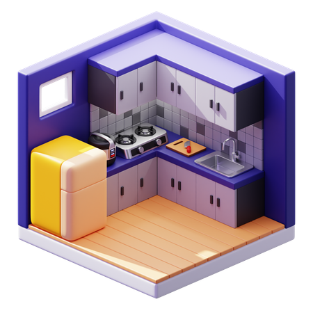 01 kitchen room  3D Icon