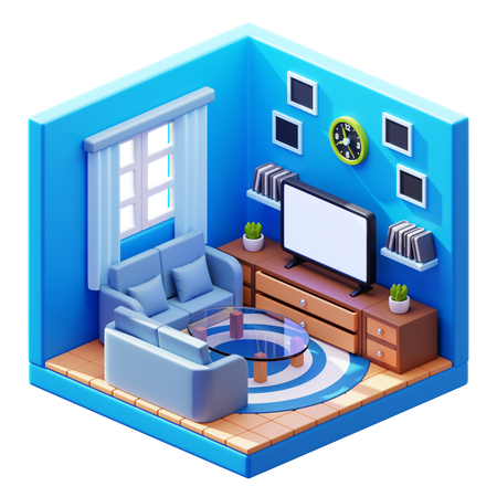 02 living room  3D Icon