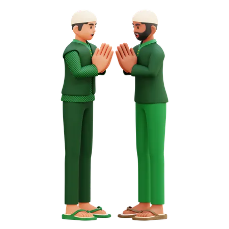 02 Muslim Man  3D Illustration