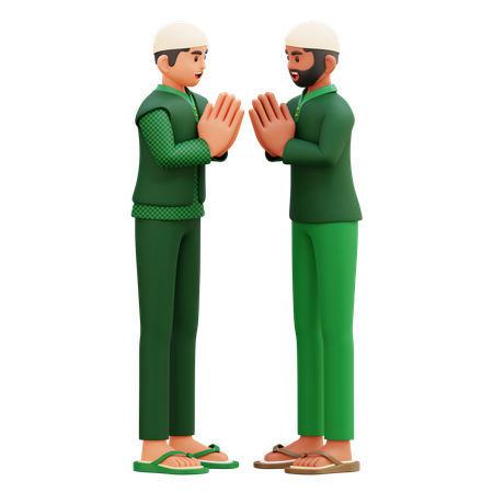 02 muslimischer Mann  3D Illustration