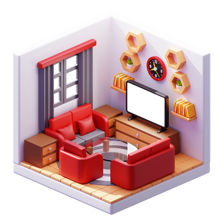 03 living room  3D Icon