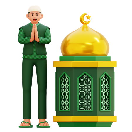 03 Muslim Man  3D Illustration