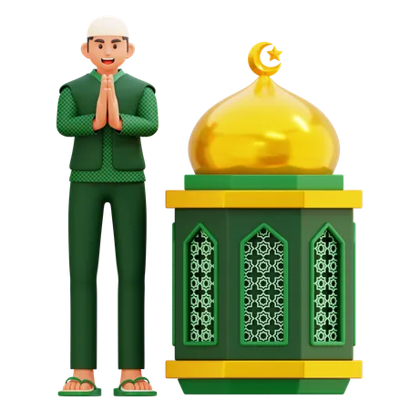 03 Muslim Man  3D Illustration