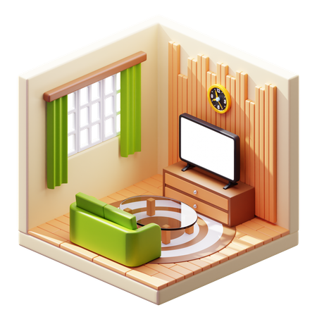 04 living room  3D Icon
