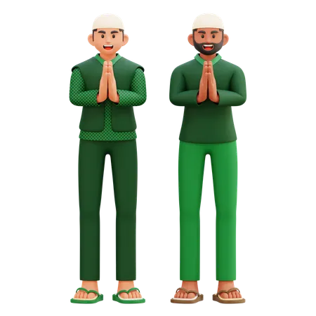 04 Muslim Man  3D Illustration