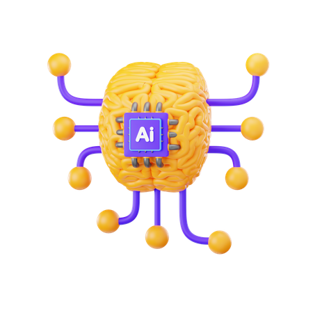 05 Ai Brain  3D Icon