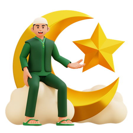 05 Muslim Man  3D Illustration