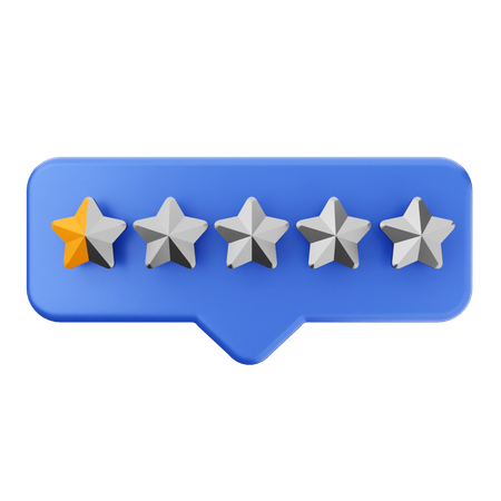 0.5 star chat review  3D Icon