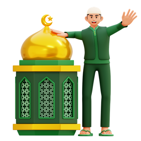 06 muslimischer Mann  3D Illustration