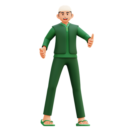 07 Muslim Man  3D Illustration