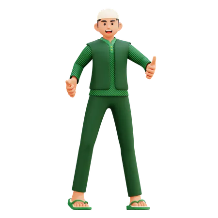 07 Muslim Man  3D Illustration