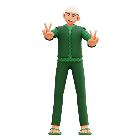 08 Muslim Man  3D Illustration