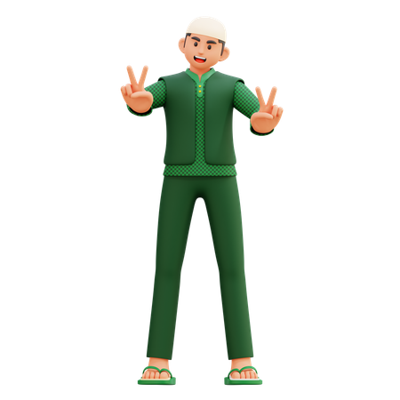 08 muslimischer Mann  3D Illustration