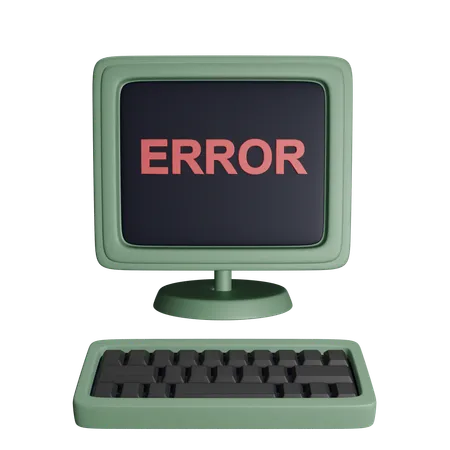 An Error Occurred On The Computer Machine That Occurred Error 3D Icon