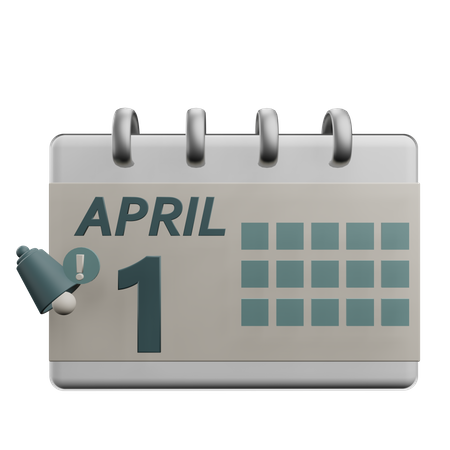 1 April  3D Icon