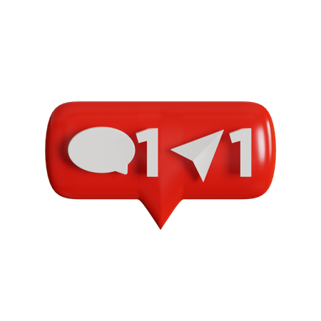 1 Comment And 1 Share  3D Icon