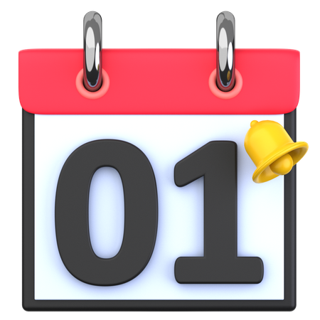 1 Date  3D Icon