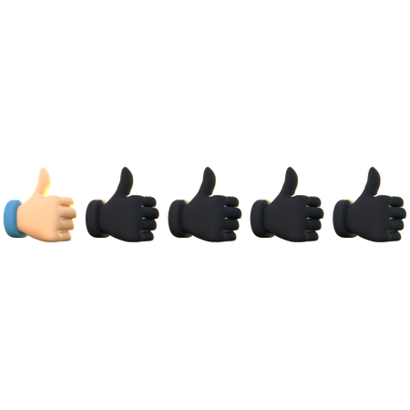 1 Daumenbewertung  3D Emoji