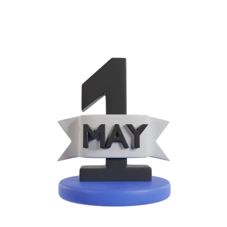 1 de mayo  3D Icon