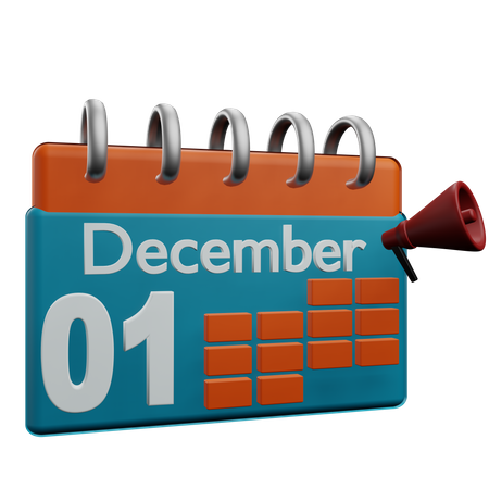 1 December  3D Icon