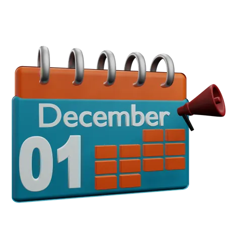 1 December  3D Icon