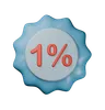 1% Discount Badge