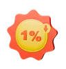 1% Discount Badge