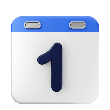 1 ème Calendrier  3D Icon