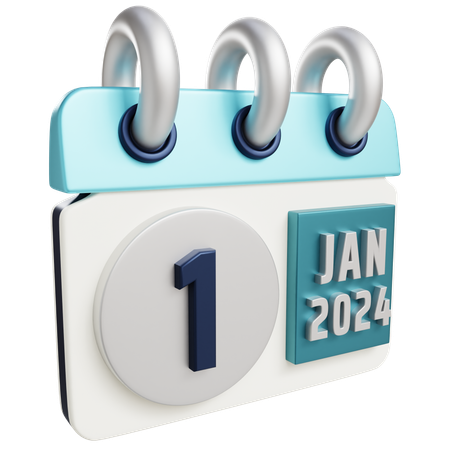 1 de enero de 2024  3D Icon