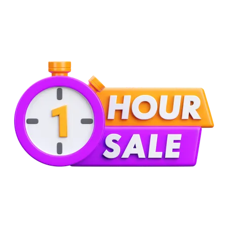1 Hours Sale  3D Icon