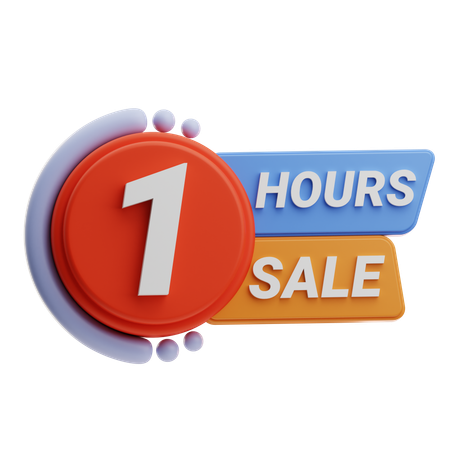 1 Hours Sale  3D Icon