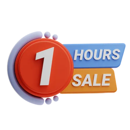 1 Hours Sale  3D Icon