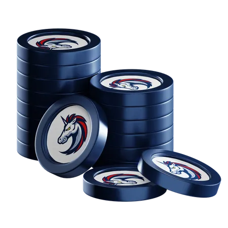 1 Inch Coin Stacks  3D Icon