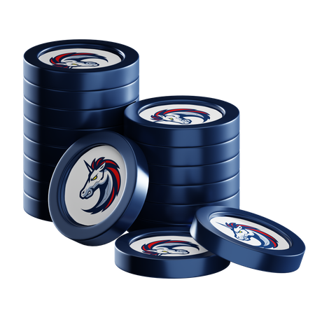 1 Inch Coin Stacks  3D Icon
