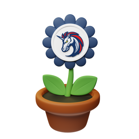 1 Inch Crypto Plant Pot  3D Icon