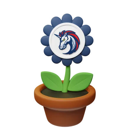 1 Inch Crypto Plant Pot  3D Icon