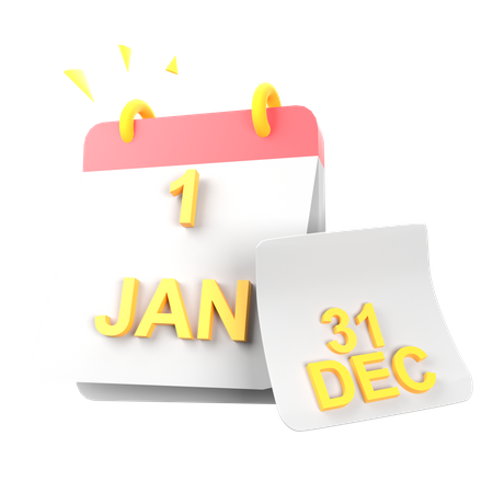 1er Januar  3D Icon