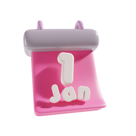 1er janvier  3D Icon