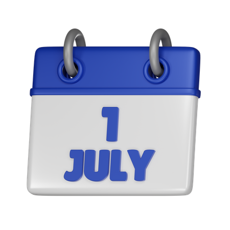 1. Juli  3D Icon