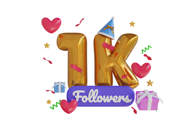 1 k  3D Icon