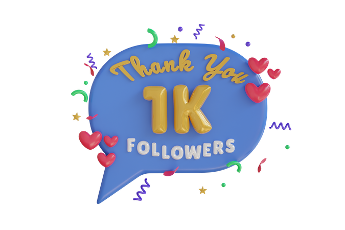 1 k  3D Icon