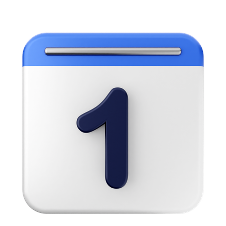 1. Kalender  3D Icon