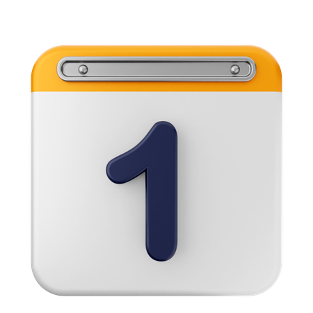 1. Kalender  3D Icon