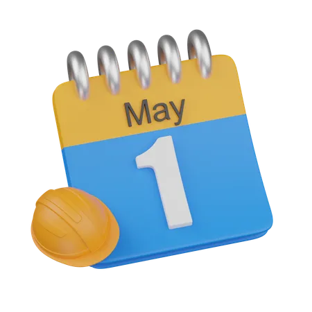 Calendrier du 1er mai  3D Icon