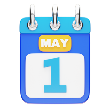 1. Mai Kalender  3D Icon