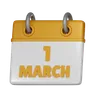 1 March