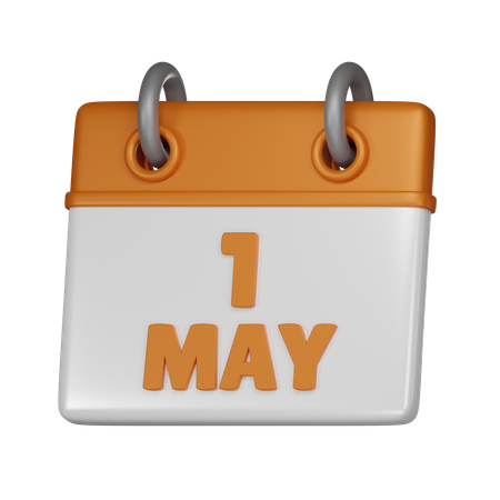 1 de mayo  3D Icon