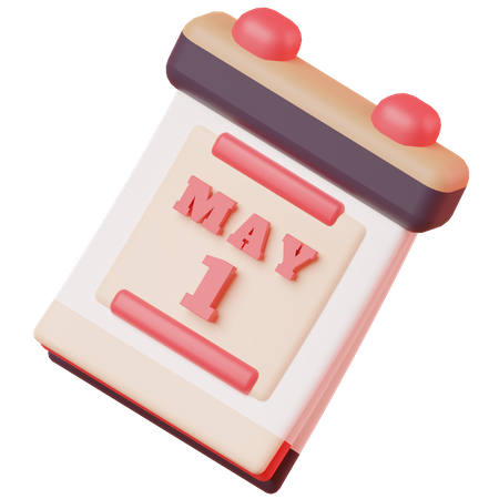 1 de mayo  3D Icon