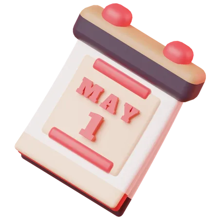 1 de mayo  3D Icon